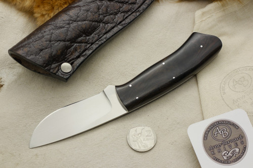 Arno Bernard Knives - Scavenger Series - Custom Wolverine Fixed Blade Knife w/ Ebony Handle