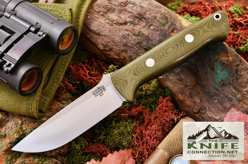 Bark River Knives - Bravo-1 - A2 Steel - Green Linen Handle