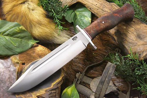 Bark River Knives - Teddy II - Moran Style Red Black Ash Burl Handle - 2