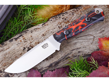 Bark River Knives: Bravo Necker 2, CPM 3V, Fixed Blade Knife w/ Lava Flow Kirinite Handle