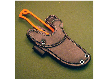Bark River Knives: Bravo Necker Leather Sheath - Black
