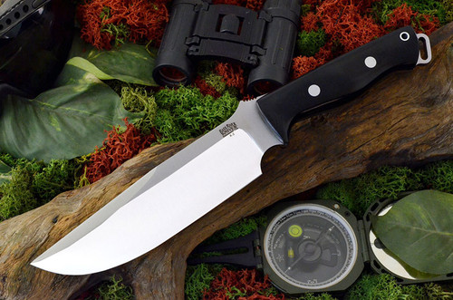 Bark River Knives: Bravo Survivor Fixed Blade Knife w/ Black G10 Handle