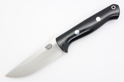 Bark River Knives Bravo-1 - CPM 3V Steel - High Saber Grind - Black Canvas Micarta Handle - Polished Finish