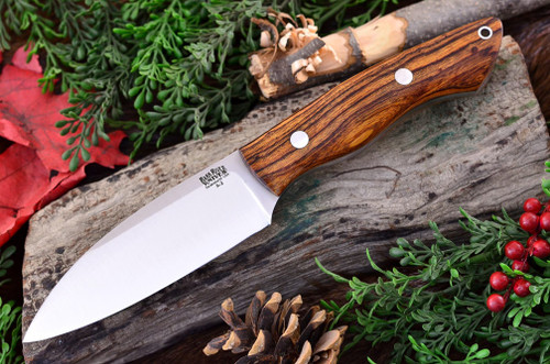 Bark River Knives: Bush Seax Fixed Blade Knife w/ Desert Ironwood Handle - 6