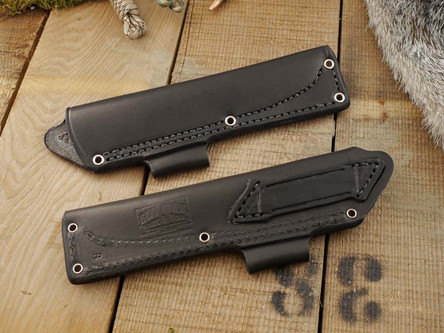 Bark River Knives: Bushcraft Black "B" Sheath, Right Hand