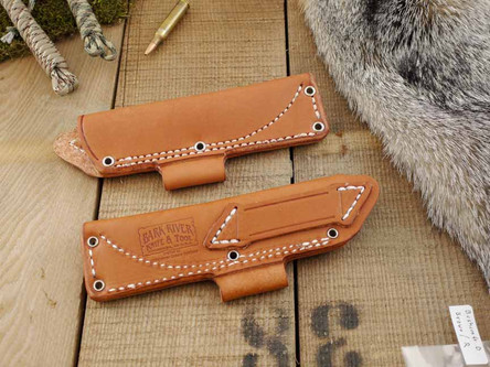 Bark River Knives: Bushcraft Brown "D" Sheath, Right Hand