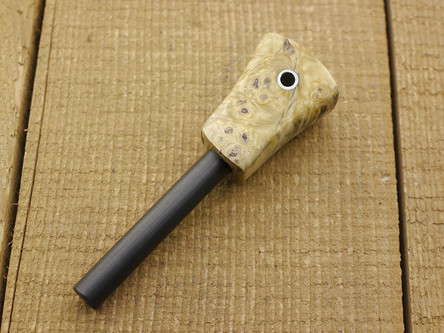 Bark River Knives: Firesteel, California Buckeye Burl Handle [LIGHT TAN COLOR]