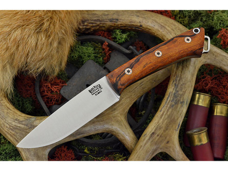 Bark River Knives: Fox River Elmax Steel Fixed Blade Knife w/ Desert Ironwood Handle with Mosaic Pins - 2