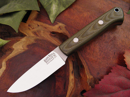Bark River Knives: Little Creek Fixed Blade Knife w/ Ranger Green G10 Handle