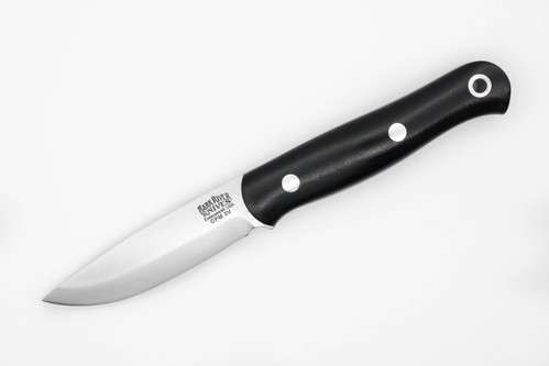 Bark River Knives: Ultralite Bushcrafter (CPM 3V) Fixed Blade Knife w/ Black Canvas Micarta Handle