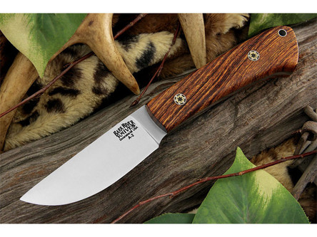 Bark River Knives: Woodland Special A2 Steel, Fixed Blade Knife w/ Desert Ironwood Handle With Mosaic Pins- 1