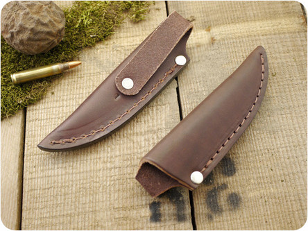 Battle Horse Knives #01 Pouch Style Hip Sheath WITHOUT Firesteel Loop, Right Hand - Brown