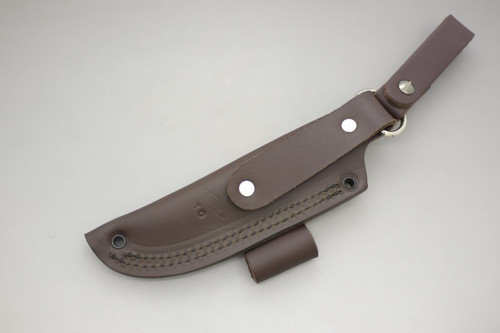 Battle Horse Knives #10 Pouch Style Sheath WITH Firesteel Loop, Right Hand - Brown