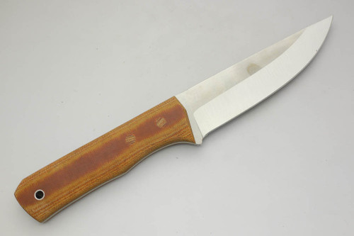 Cumming Bladeworks - Huntmaster - Natural Canvas Micarta - .156" Thick AEB-L Stainless Steel