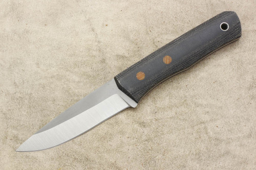 Cumming Bladeworks - Trailmaster - Black Canvas Micarta - Solid Micarta Pins - AEB-L Steel