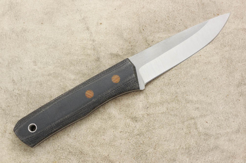 Cumming Bladeworks - Trailmaster - Black Canvas Micarta - Solid Micarta Pins - AEB-L Steel Cumming Bladeworks - Trailmaster - Black Canvas Micarta - Solid Micarta Pins - AEB-L Steel