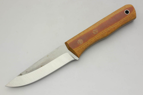 Cumming Bladeworks / Andy Roy - Trailmaster - Natural Canvas Micarta - .118" Thick AEB-L Stainless Steel Cumming Bladeworks / Andy Roy - Trailmaster - Natural Canvas Micarta - .118" Thick AEB-L Stainless Steel