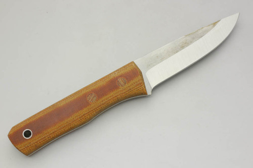 Cumming Bladeworks / Andy Roy - Trailmaster - Natural Canvas Micarta - .118" Thick AEB-L Stainless Steel Cumming Bladeworks / Andy Roy - Trailmaster - Natural Canvas Micarta - .118" Thick AEB-L Stainless Steel