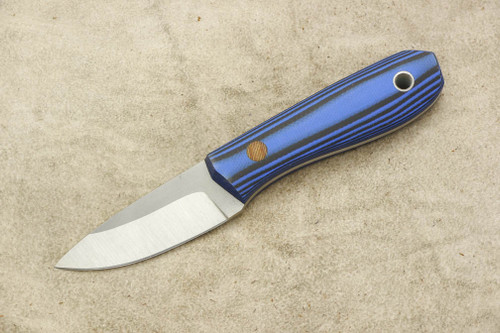 Cumming Bladeworks - Utility - Blue and Black G10 - Solid Micarta Pins - .118" Thick AEB-L Steel