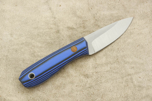 Cumming Bladeworks - Utility - Blue and Black G10 - Solid Micarta Pins - .118" Thick AEB-L Steel Cumming Bladeworks - Utility - Blue and Black G10 - Solid Micarta Pins - .118" Thick AEB-L Steel