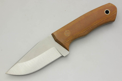 Cumming Bladeworks, Dylan Fletcher Design - Palm Tac - Natural Canvas Micarta - AEB-L Steel
