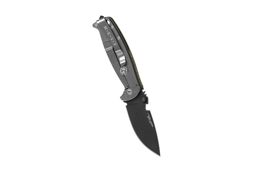 DPx Gear HEST/F Folder 2.0 - Olive Drab G10 and Titanium Handle - Right Hand