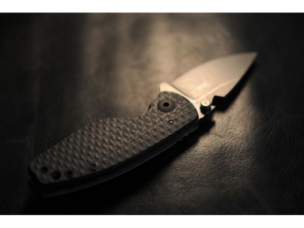 DPx Gear: HEAT Folder, Grey Elmax Limited Edition, Right Hand, Folding Blade Pocket Carry Knife with Black G10 & Titanium Handle