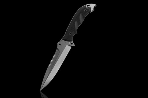 DPx Gear: HEFT 6 Razorback Milspec Fixed Blade Knife with Black G10 Scales
