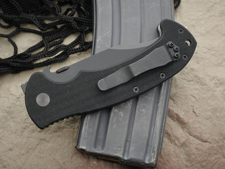 Emerson Knives BOWIE STYLE CQC-13-BT, Black Plain Blade - Folding Knife