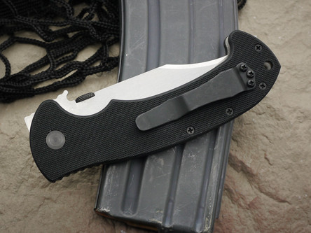 Emerson Knives BOWIE STYLE CQC-13-SF, Stonewashed Plain Blade - Folding Knife