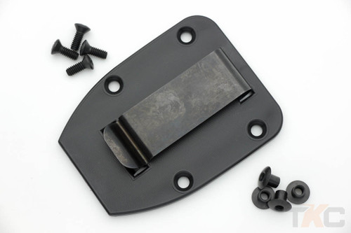 ESEE 3/4 Black Belt Clip Plate for ESEE Knives' 3 & 4 Series Knives ESEE 3/4 Black Belt Clip Plate for ESEE Knives' 3 & 4 Series Knives