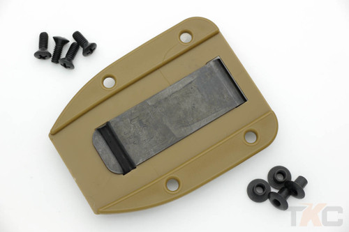ESEE 3/4 Coyote Brown Belt Clip Plate for ESEE Knives' 3 & 4 Series Knives ESEE 3/4 Coyote Brown Belt Clip Plate for ESEE Knives' 3 & 4 Series Knives