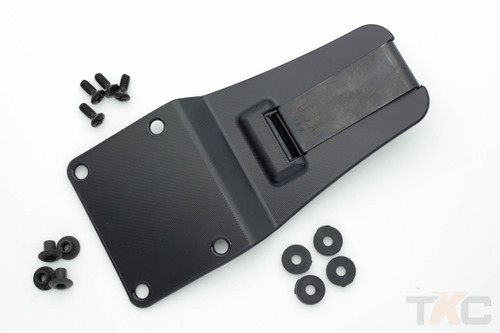 ESEE Belt Clip Plate for ESEE Knives' 5, 6, Laser Strike, TKC Kydex Sheaths ESEE Belt Clip Plate for ESEE Knives' 5, 6, Laser Strike, TKC Kydex Sheaths