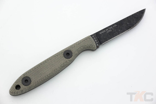 ESEE Cody Rowen CR2.5, Black Oxide Fixed Blade w/ Green Canvas Micarta Handle ESEE Cody Rowen CR2.5, Black Oxide Fixed Blade w/ Green Canvas Micarta Handle