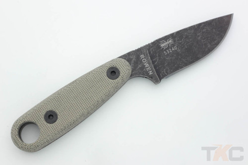 ESEE IZULA-II-B-BO Fixed Blade Neck Knife with BLACK OXIDE Blade & Green Canvas Micarta Handle Scales ESEE IZULA-II-B-BO Fixed Blade Neck Knife with BLACK OXIDE Blade & Green Canvas Micarta Handle Scales