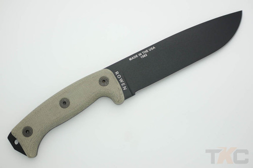 ESEE JUNGLAS-II - 1095 Steel - Black Plain Edge  - Green Canvas Micarta Handle Scales ESEE JUNGLAS-II - 1095 Steel - Black Plain Edge  - Green Canvas Micarta Handle Scales