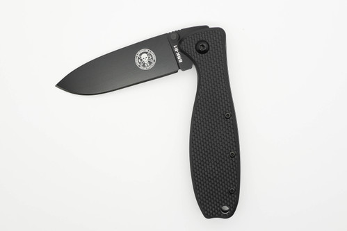 ESEE Knives/BRK: Zancudo Folding Knife, D2 Blade, Black FRN and Stainless Steel Handle - Black Blade ESEE Knives/BRK: Zancudo Folding Knife, D2 Blade, Black FRN and Stainless Steel Handle - Black Blade