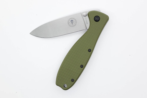 ESEE Knives/BRK: Zancudo Folding Knife, Olive Drab FRN and Stainless Steel Handle - Stonewash Blade