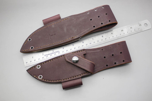 Bushcraft Leather - Brown Sheath - TOPS Knives Tactical OPS USA