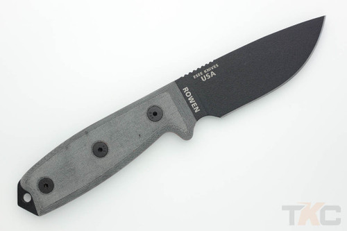 ESEE-3P Knife Only (No Sheath) Black Plain Edge Blade & Grey Linen Micarta Handle ESEE-3P Knife Only (No Sheath) Black Plain Edge Blade & Grey Linen Micarta Handle