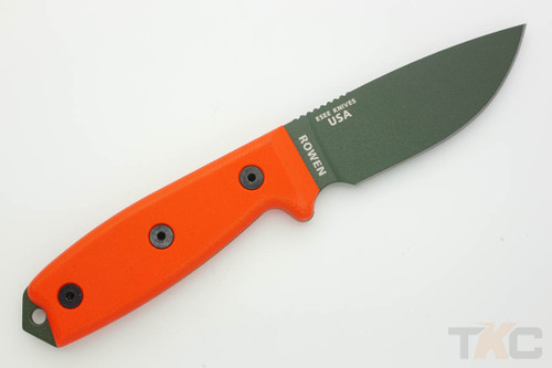 ESEE-3P-KO-OD Knife Only (No Sheath) OD Green Plain Edge Blade & Blaze Orange G10 Handle ESEE-3P-KO-OD Knife Only (No Sheath) OD Green Plain Edge Blade & Blaze Orange G10 Handle