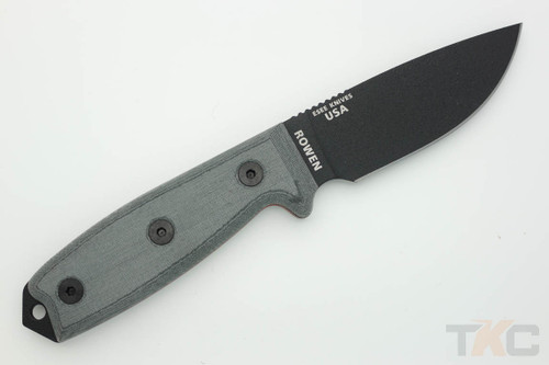 ESEE-3P-MB-B (MOLLE Back) Black Plain Edge Blade w/ Grey Linen Micarta Handle, Black Sheath ESEE-3P-MB-B (MOLLE Back) Black Plain Edge Blade w/ Grey Linen Micarta Handle, Black Sheath