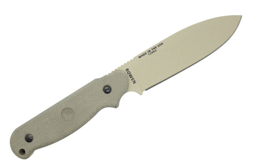 ESEE-LS-P-DT, Laser Strike Tan Plain Edge Blade & Green Canvas Micarta Handle, Black Kydex Sheath, Fire Starter ESEE-LS-P-DT, Laser Strike Tan Plain Edge Blade & Green Canvas Micarta Handle, Black Kydex Sheath, Fire Starter