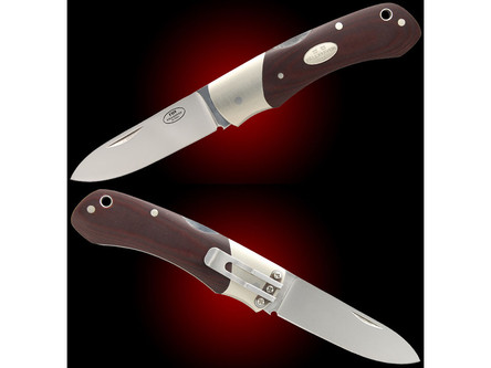 Fallkniven: FH9 Folding Hunter, Folding Knife w/ Maroon Micarta Handle