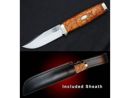 Fallkniven: SK1 Special Limited Edition (3G Steel), Fixed Blade Knife w/ Curly Birch Handle & Leather Sheath