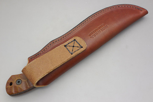 Fiddleback Forge, Andy Roy - Bushboot - Blackjack Burlatex - Flat Tang - Black and White Liners - 21