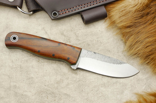 Fiddleback Forge, Andy Roy - Bushcrafter - Desert Ironwood - Tapered Tang - Black & Lime Green Liners - 13 Fiddleback Forge, Andy Roy - Bushcrafter - Desert Ironwood - Tapered Tang - Black & Lime Green Liners - 13