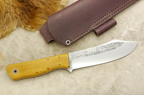 Fiddleback Forge, Andy Roy - Forager - Osage Orange - Tapered Tang - Natural & White Liners - 2