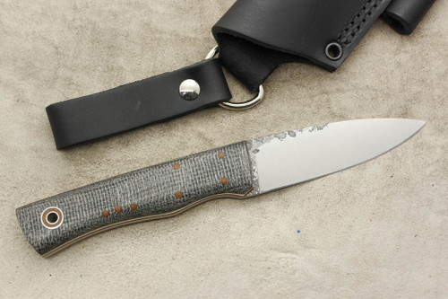 Fiddleback Forge, Andy Roy - Kephart - Oreo Burlap - Flat Tang - Guardless - Natural and White Liners - 37