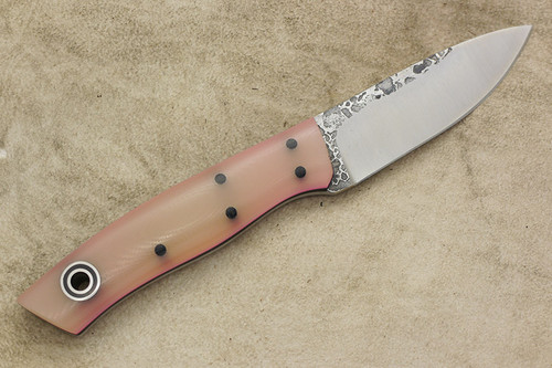 Fiddleback Forge, Andy Roy - Lil' Lady - Jade G10 - Flat Tang - Black and Pink Liners - 1